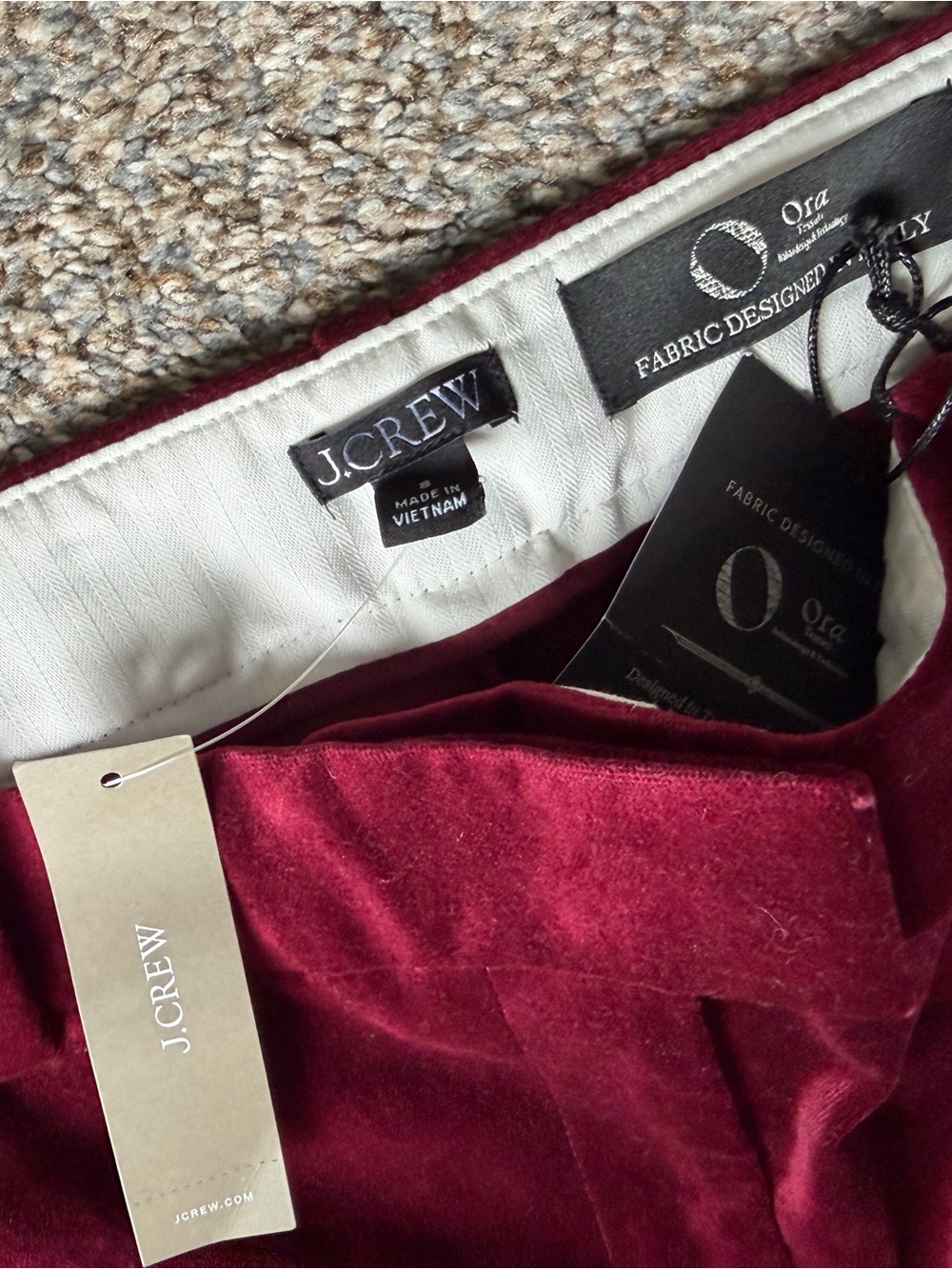 J Crew Stella pant in velvet NWT - Picture 6 of 8
